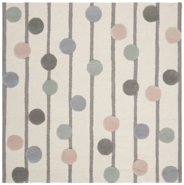 Safavieh Safavieh Kids 5'-0" x 5'-0" Rug in Ivory / Multi
