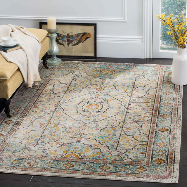 Safavieh Aria 5'-0" x 6'-7" Rug in Cream / Blue