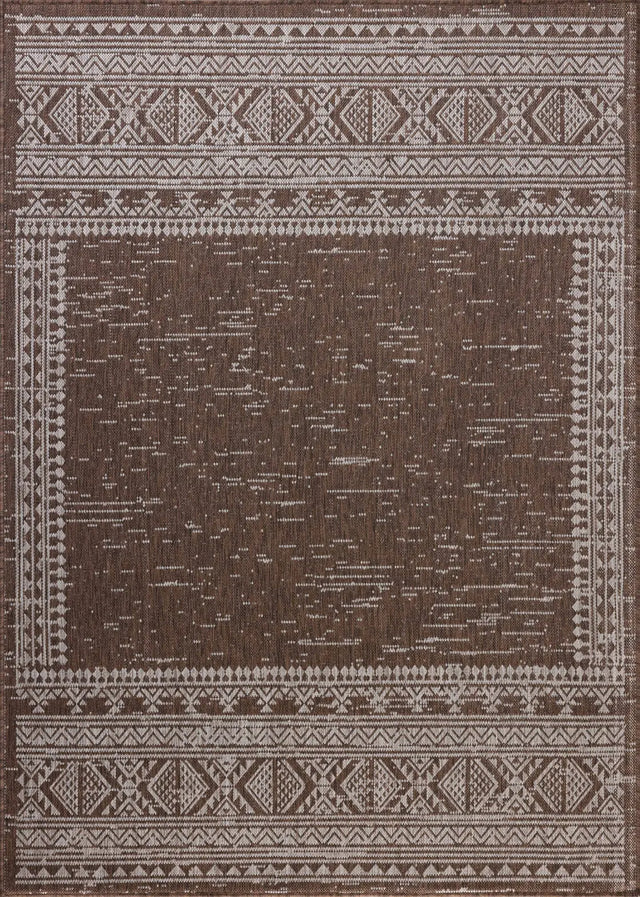 Loloi Easton ESN-01 Coffee / Dove Rug - room scene 1