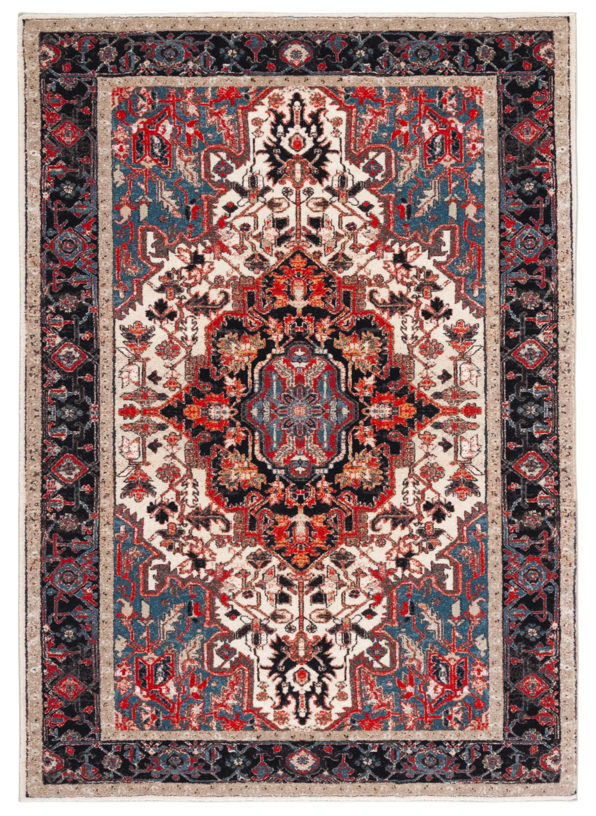 Safavieh Riviera 4'-5" x 6'-0" Rug in Ivory / Blue