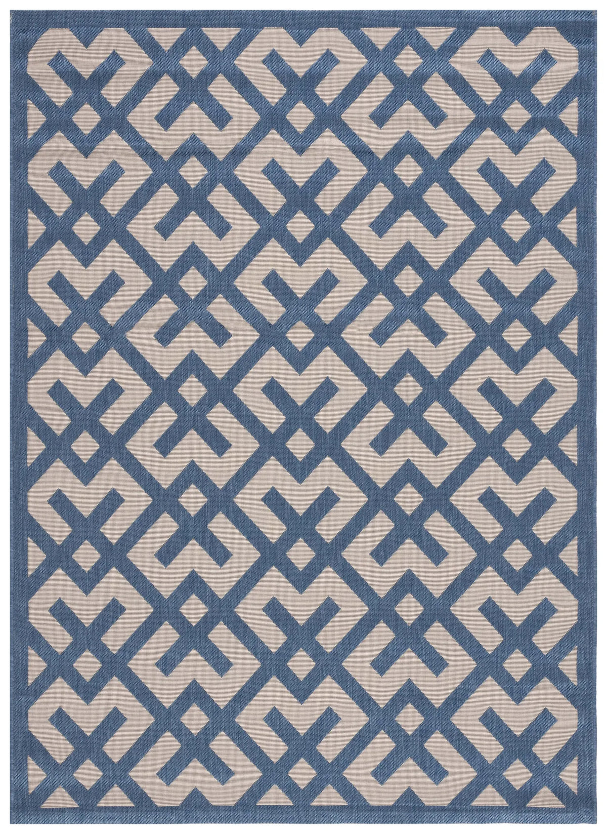 Safavieh Courtyard 4'-0" x 5'-7" Rug in Beige / Blue