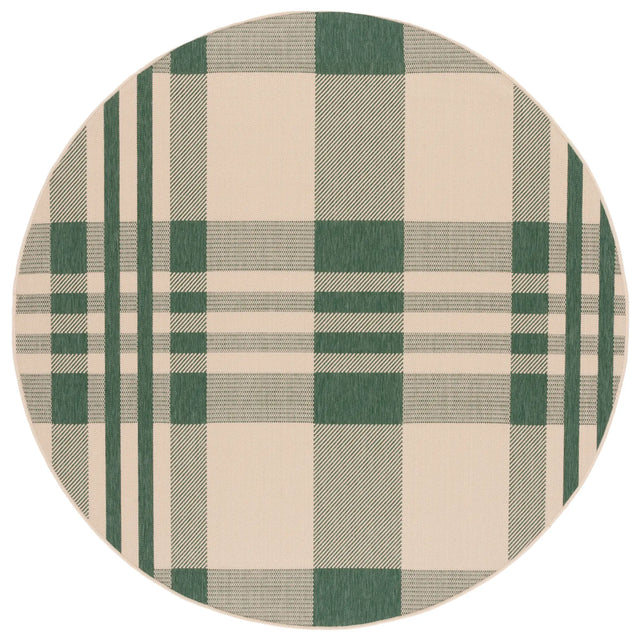 Safavieh Courtyard 6'-7" x 6'-7" Rug in Green / Beige