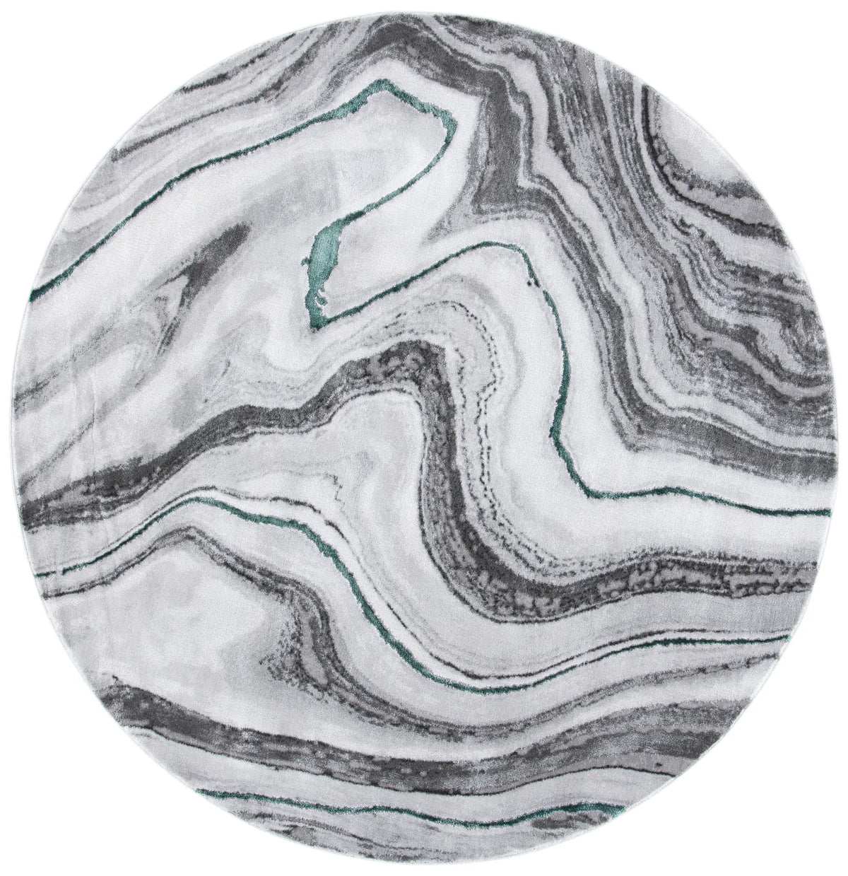Safavieh Craft 5'-3" x 5'-3" Rug in Grey / Green
