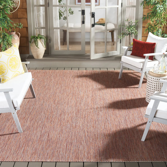 Safavieh Courtyard 10'-0" x 14'-0" Rug in Red / Beige