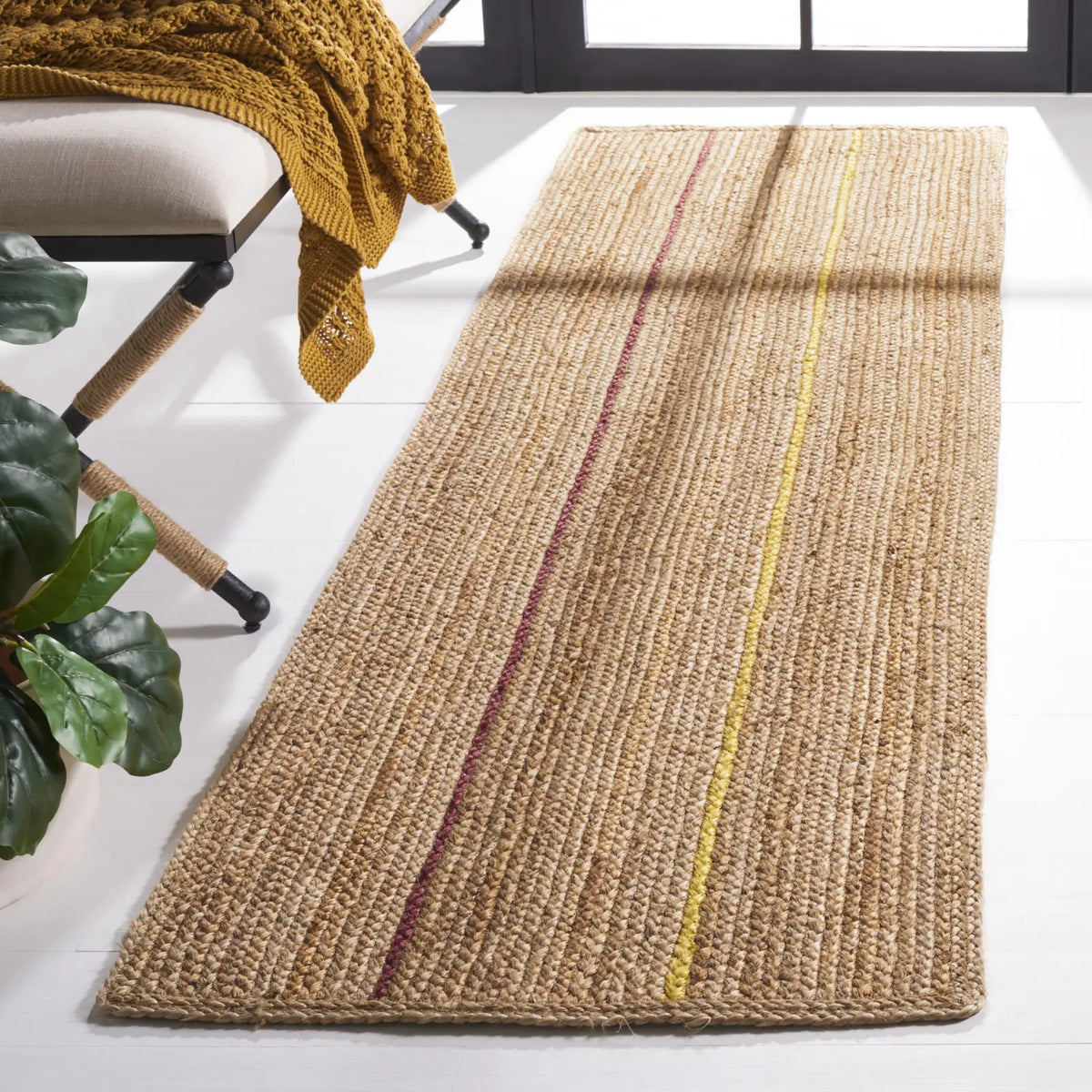 Safavieh Natural Fiber 2'-3" x 8'-0" Rug in Natural / Gold