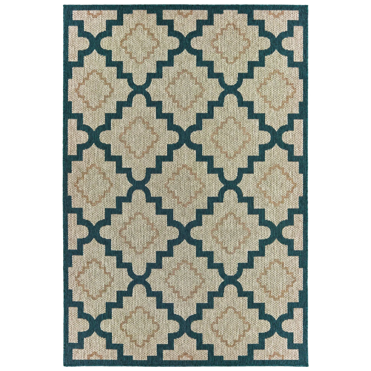 Oriental Weavers Sphinx Latitude 804I Grey / Blue Rugs - main flat