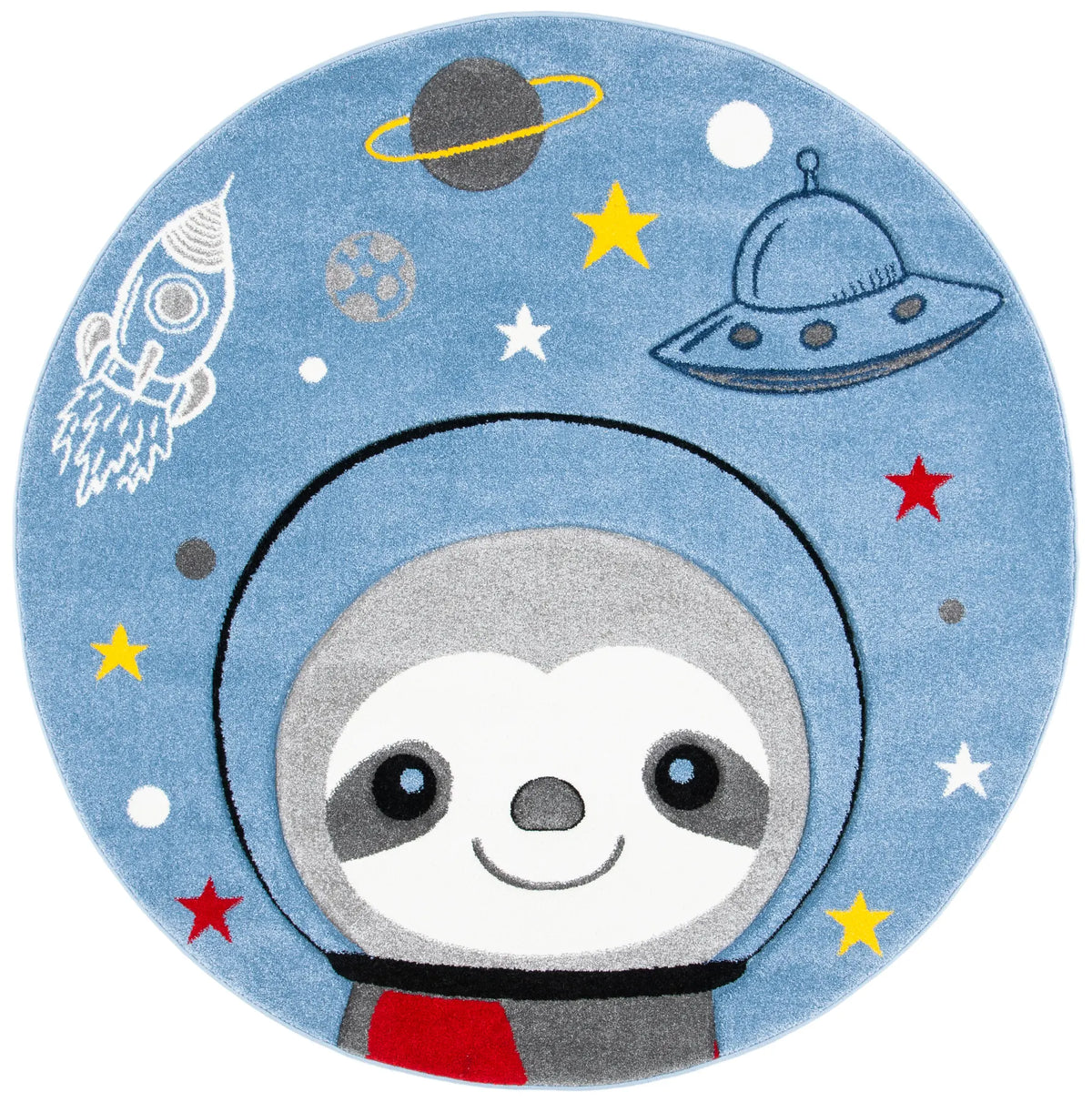 Safavieh Carousel Kids 100 5'-3" x 5'-3" Rug in Blue / Grey