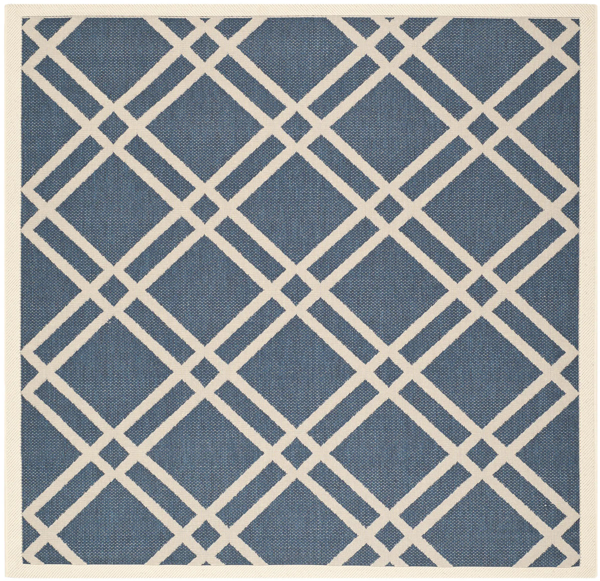 Safavieh Courtyard 6'-7" x 6'-7" Rug in Navy / Beige