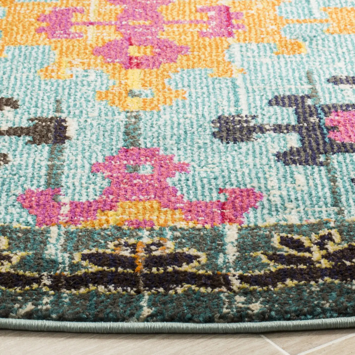 Safavieh Monaco 6'-7" x 6'-7" Rug in Blue / Multi