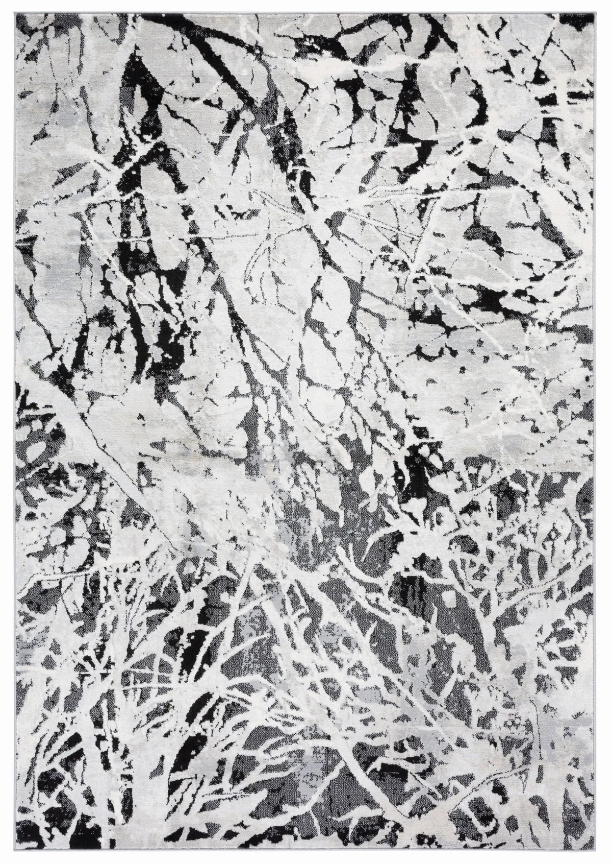 Safavieh Jasper 100 4'-0" x 6'-0" Rug in Black / Ivory