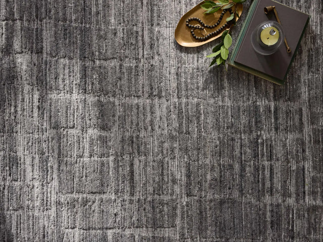Jean Stoffer x Loloi Daniel DAN-01 Slate Rug - styled aerial 1