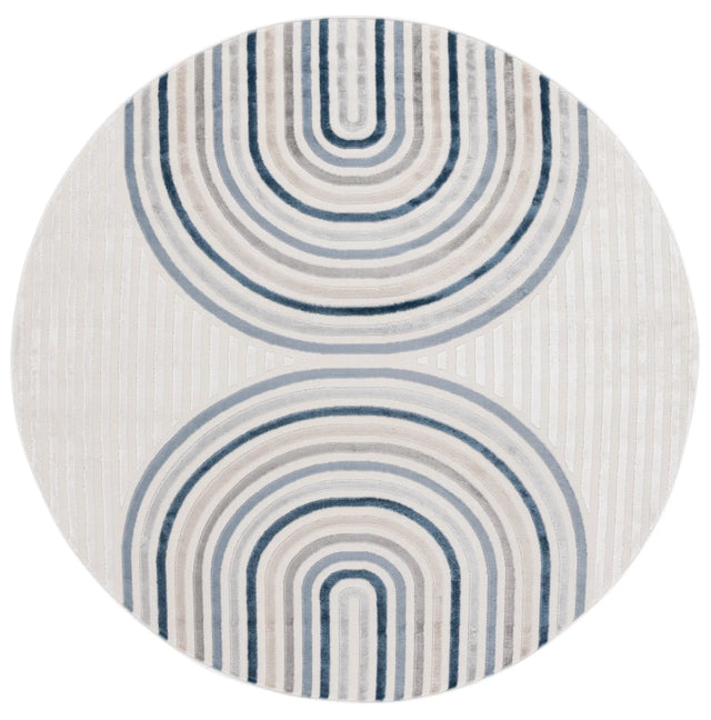 Safavieh Saylor 100 6'-3" x 6'-3" Rug in Ivory / Blue Grey