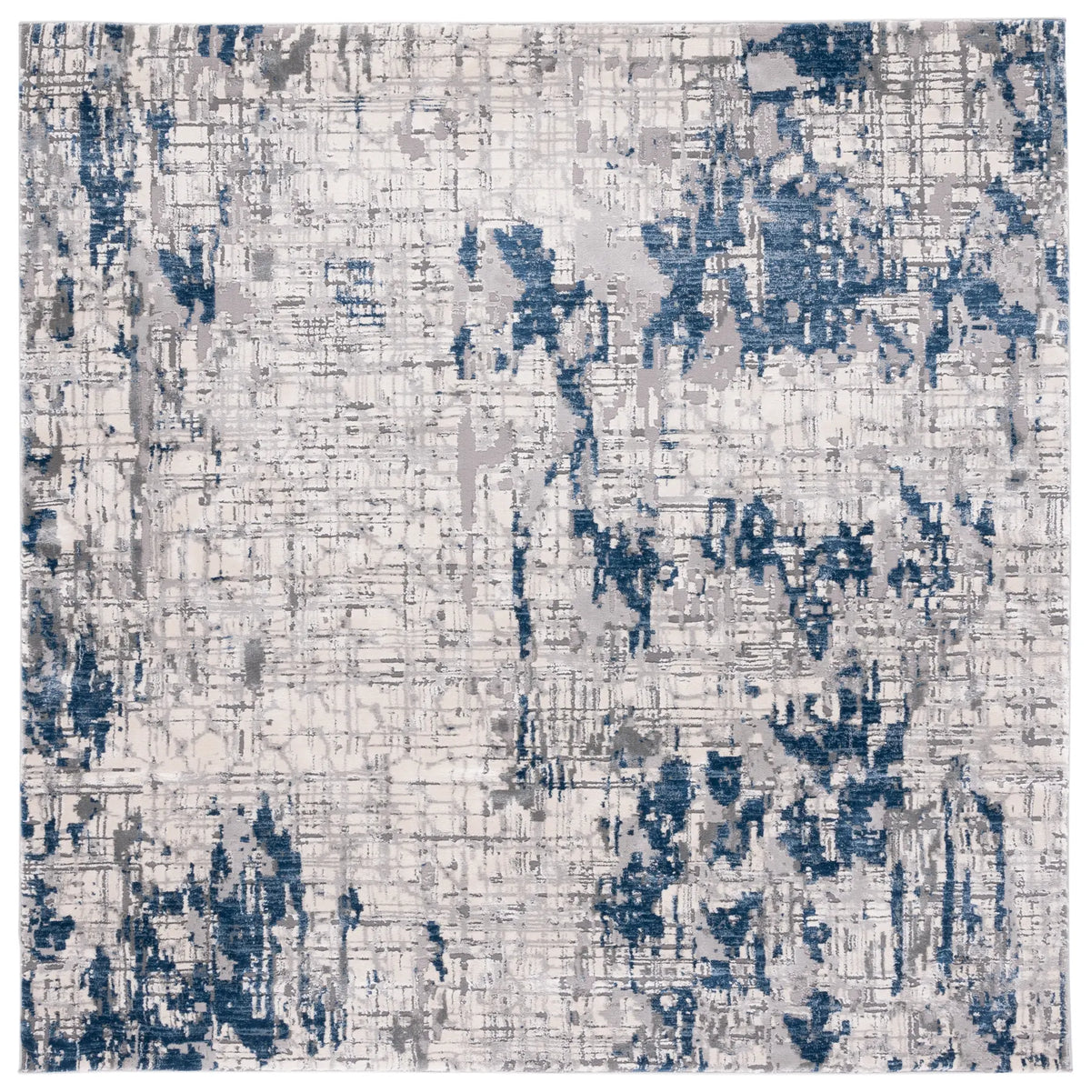 Safavieh Meadow 100 6'-7" x 6'-7" Rug in Ivory Grey / Blue