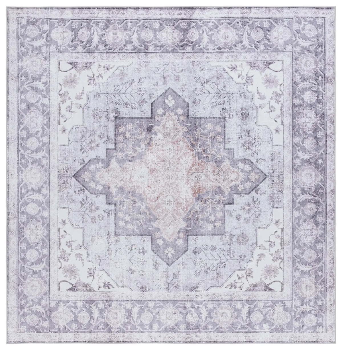 Safavieh Tucson 6'-0" x 6'-0" Rug in Light Purple / Sage