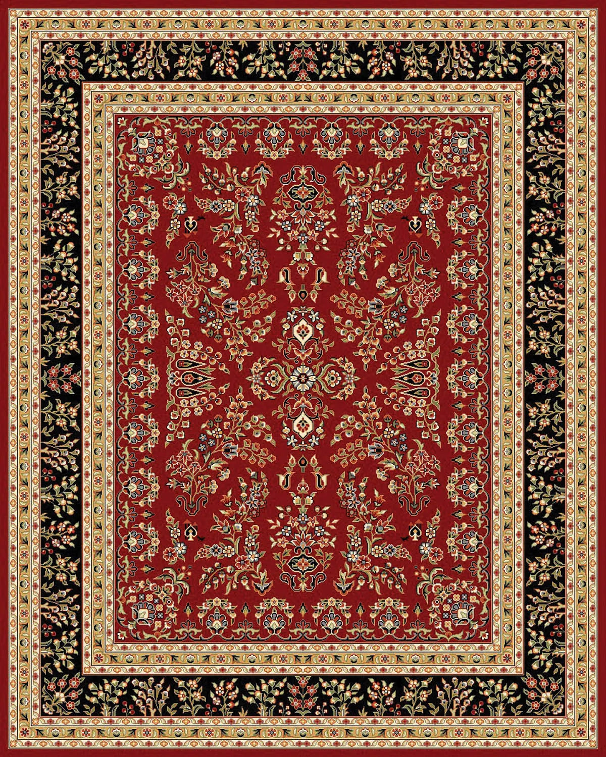 Safavieh Lyndhurst 10'-0" x 14'-0" Rug in Red / Black