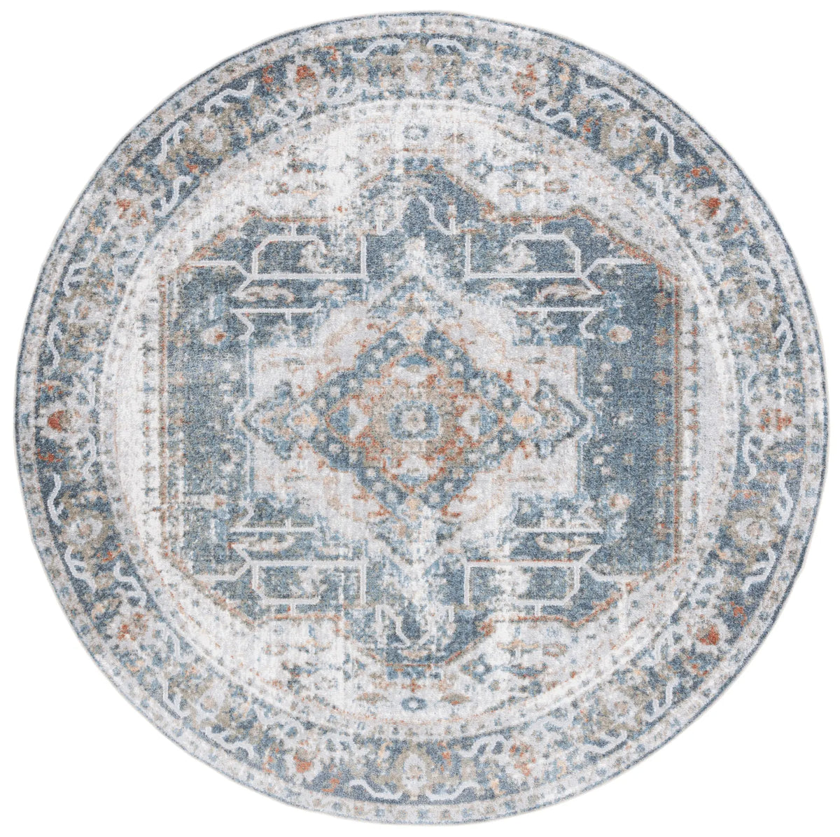 Safavieh Baltimore 6'-7" x 6'-7" Rug in Light Grey / Blue
