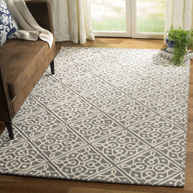 Safavieh Cambridge 4'-0" x 6'-0" Rug in Dark Grey / Ivory