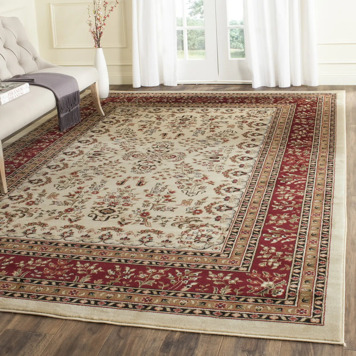 Safavieh Lyndhurst 10'-0" x 14'-0" Rug in Ivory / Red