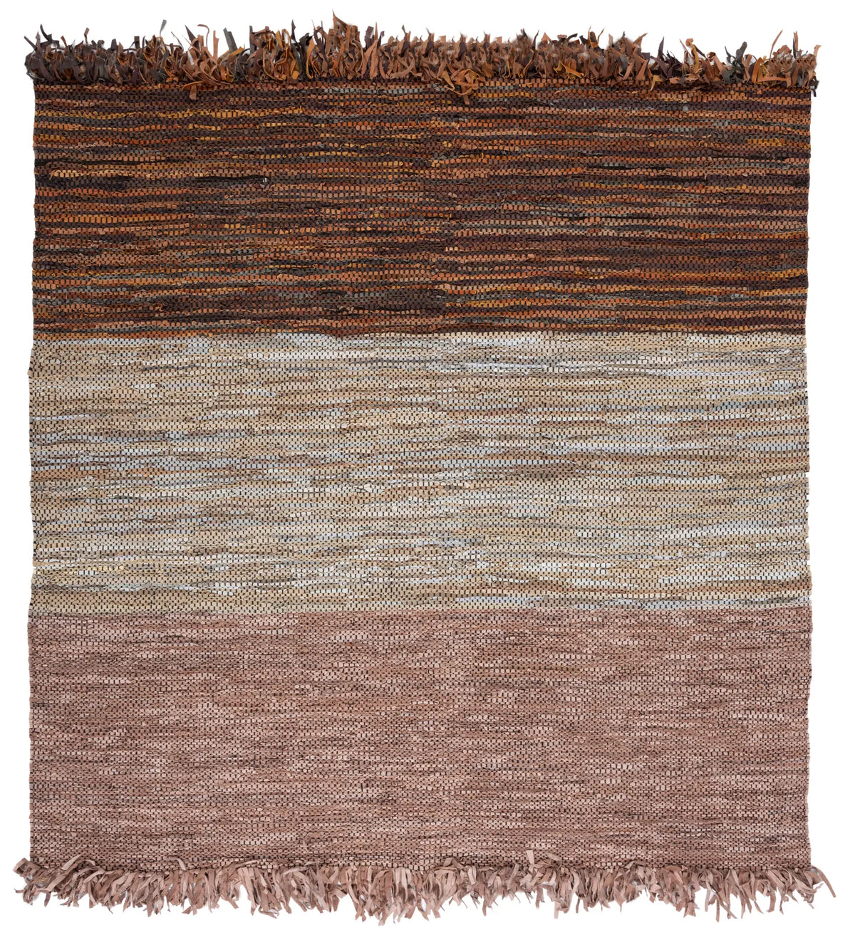 Safavieh Vintage Leather 7'-0" x 7'-0" Rug in Rust / Grey
