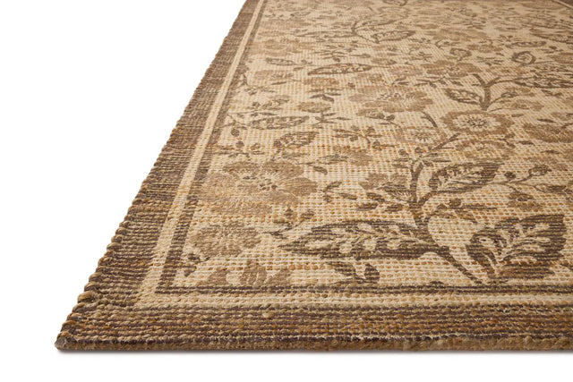 Chris Loves Julia x Loloi Rue RUE-03 Bark / Mocha Rug - rug corner