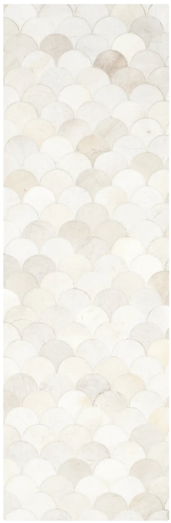 Safavieh Studio Leather 2'-3" x 7'-0" Rug in Ivory / Grey