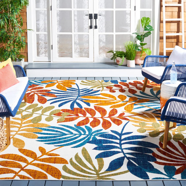 Safavieh Cabana 10'-0" x 14'-0" Rug in Creme / Red