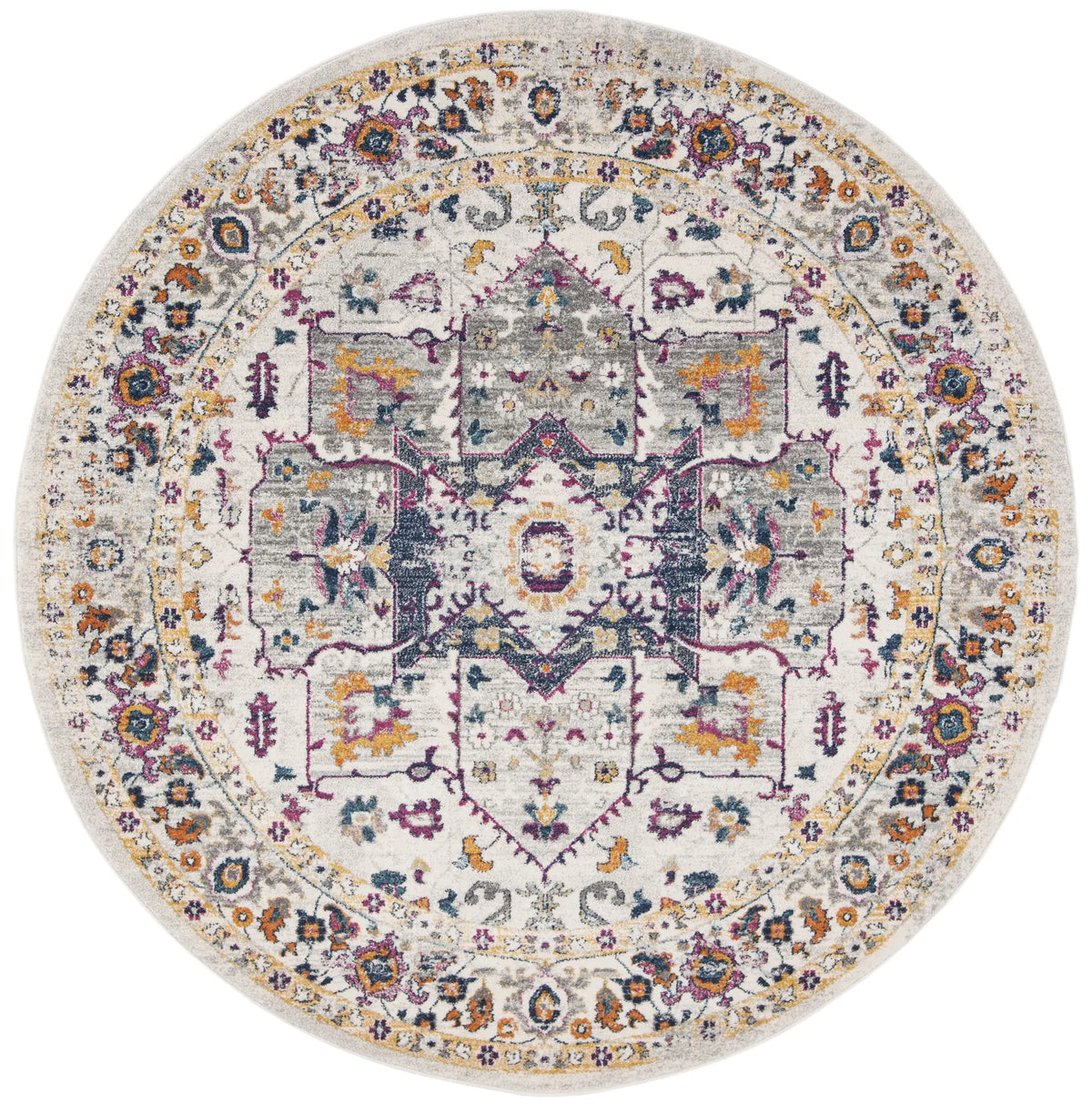 Safavieh Evoke 6'-7" x 6'-7" Rug in Ivory / Grey
