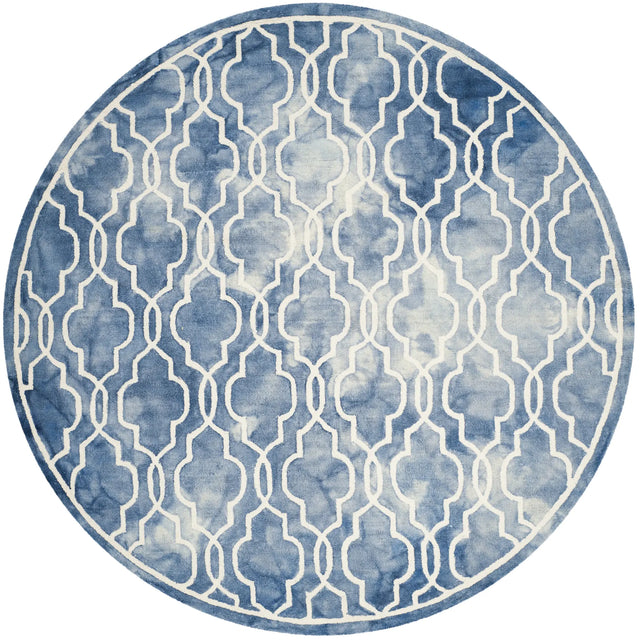 Safavieh Dip Dye 7'-0" x 7'-0" Rug in Blue / Ivory
