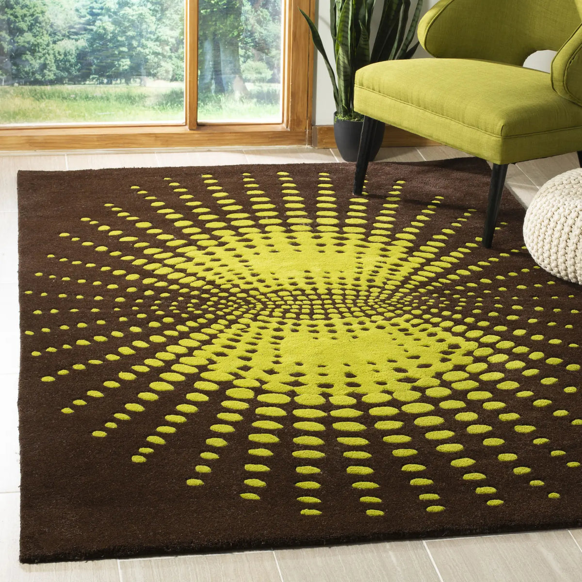 Safavieh Soho 3'-6" x 5'-6" Rug in Brown / Green