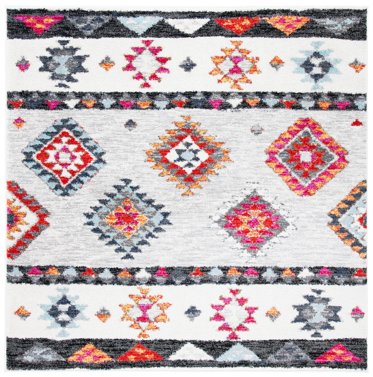 Safavieh Adirondack 6'-0" x 6'-0" Rug in Grey / Red