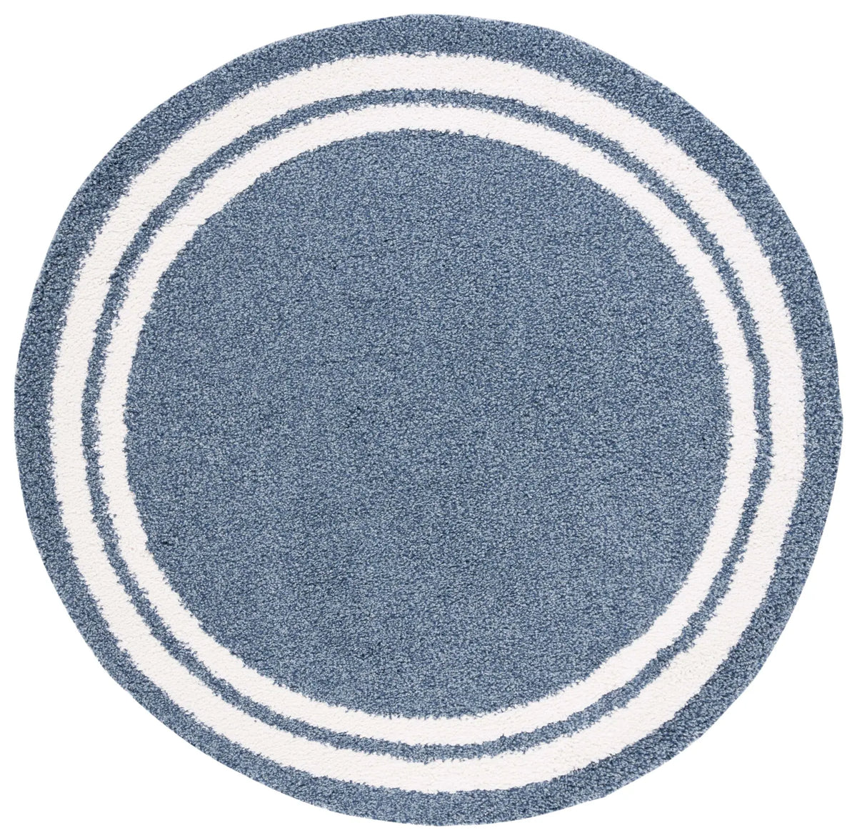 Safavieh Calico Shag 6'-7" x 6'-7" Rug in Blue / Ivory