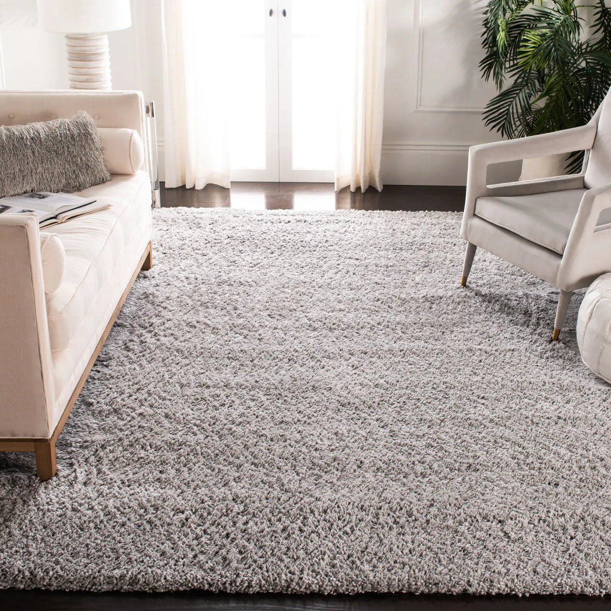Safavieh Fontana Shag 800 10'-0" x 14'-0" Rug in Grey