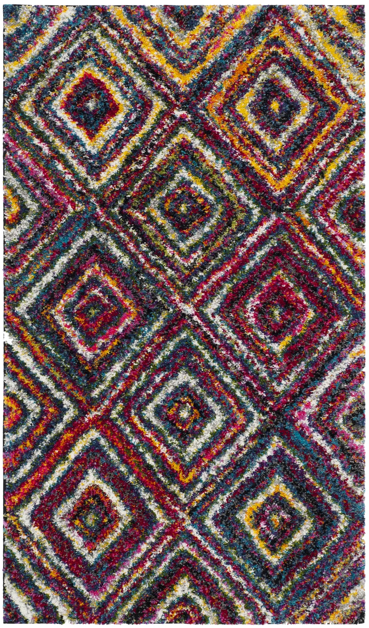 Safavieh Fiesta Shag 3'-0" x 5'-0" Rug in Multi