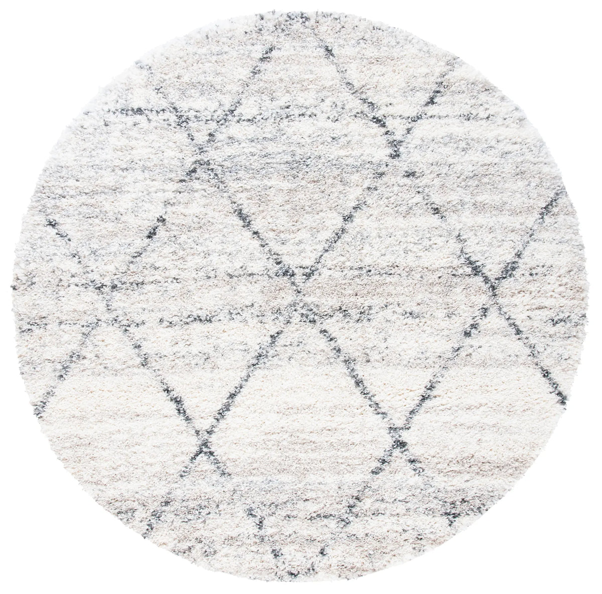 Safavieh Fontana Shag 800 10'-0" x 10'-0" Rug in Grey / Ivory
