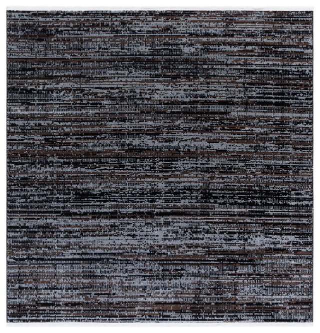 Safavieh Mila 6'-7" x 6'-7" Rug in Brown / Ivory Black