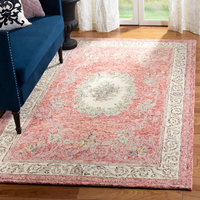 Safavieh Aubusson 5'-0" x 8'-0" Rug in Red / Ivory