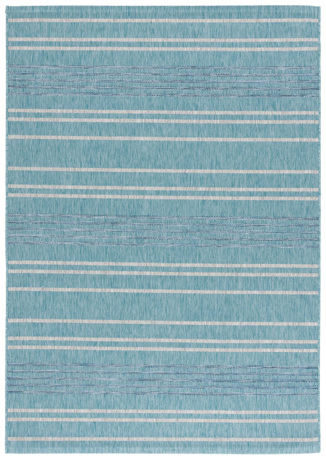 Safavieh Courtyard 5'-3" x 7'-7" Rug in Aqua / Grey