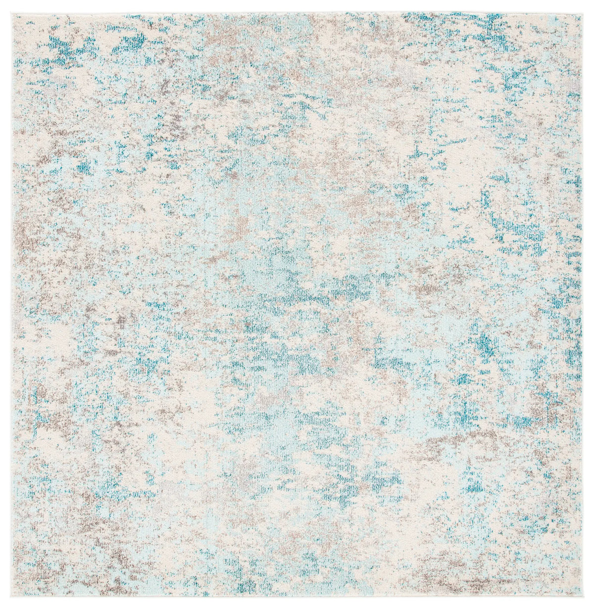Safavieh Madison 6'-7" x 6'-7" Rug in Ivory / Teal
