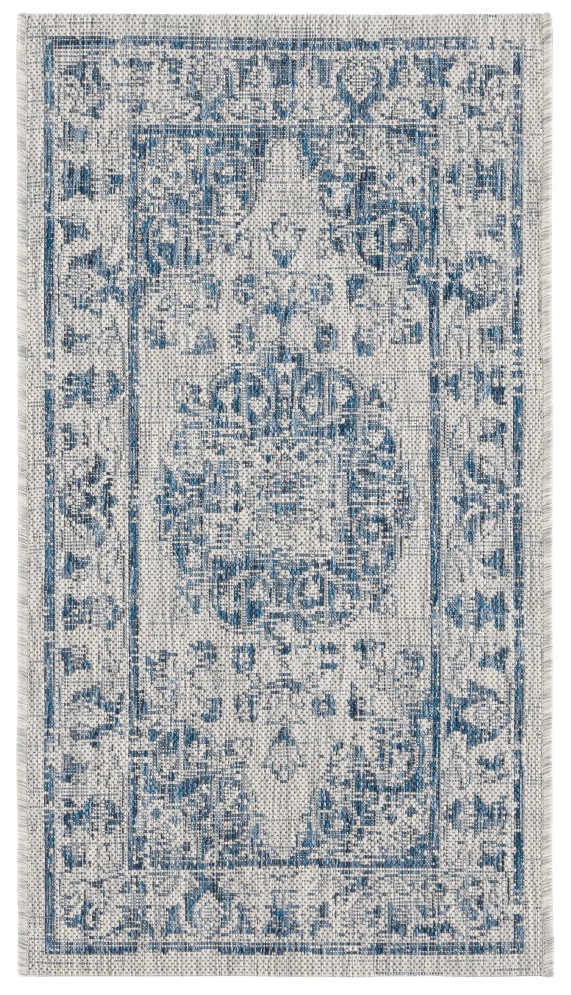 Safavieh Courtyard 2'-0" x 3'-7" Rug in Grey / Navy