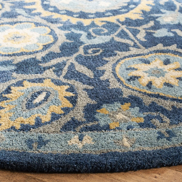 Safavieh Heritage 6'-0" x 6'-0" Rug in Navy / Gold