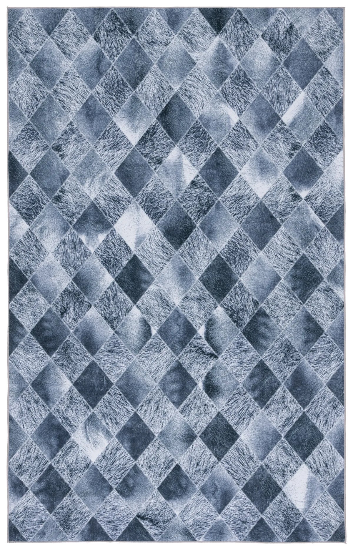 Safavieh Faux Hide 4'-0" x 6'-0" Rug in Grey / Dark Grey