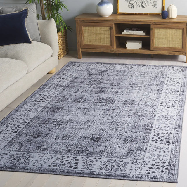 Safavieh Tucson 4'-0" x 6'-0" Rug in Dark Grey / Light Grey
