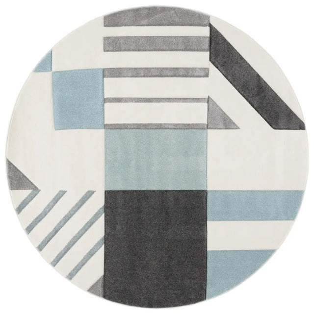 Safavieh Hollywood 6'-7" x 6'-7" Rug in Ivory / Aqua
