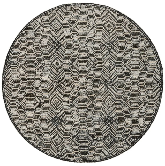 Safavieh Marquee 6'-0" x 6'-0" Rug in Charcoal / Ivory
