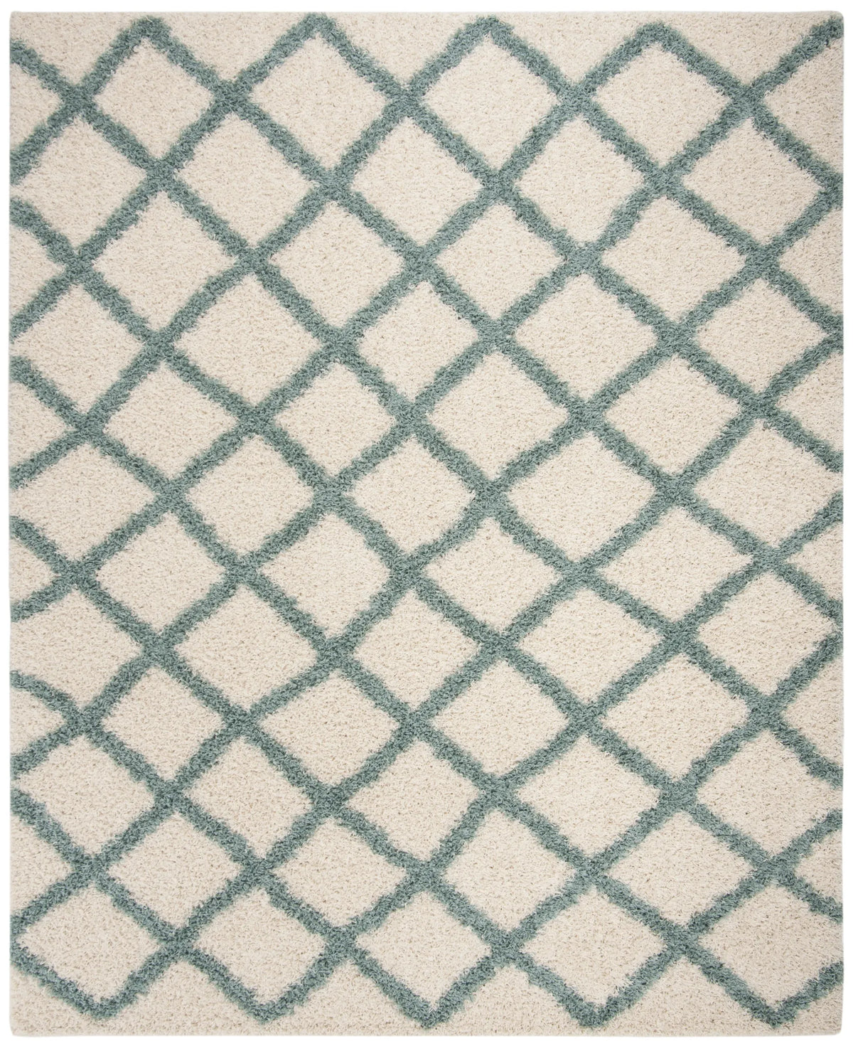 Safavieh Sgd-Dallas Shag 10'-0" x 14'-0" Rug in Ivory / Seafoam