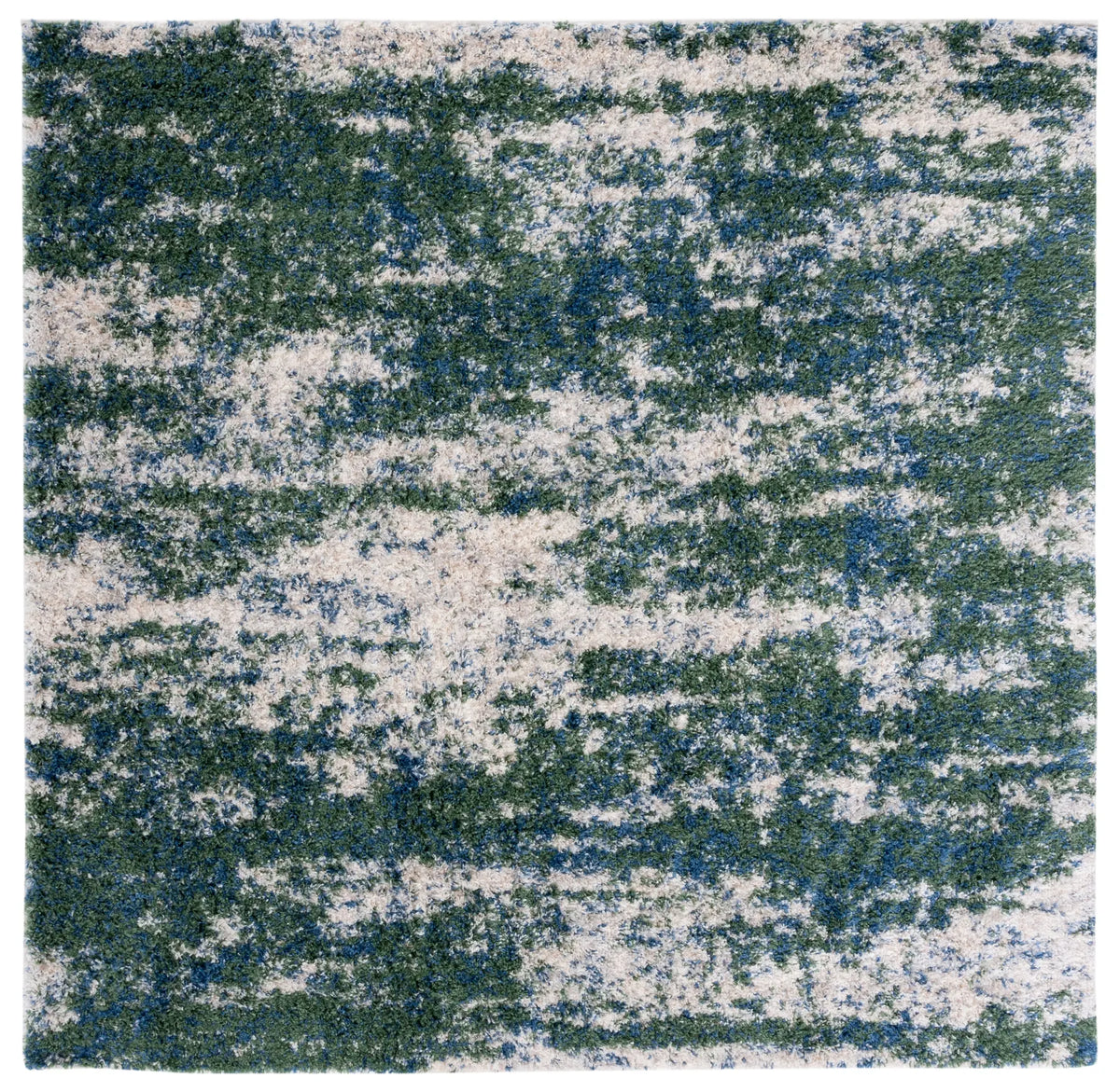 Safavieh Berber Shag 200 6'-7" x 6'-7" Rug in Green / Beige