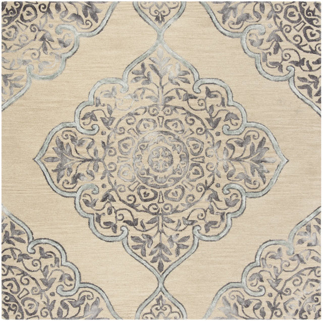 Safavieh Dip Dye 7'-0" x 7'-0" Rug in Beige / Blue