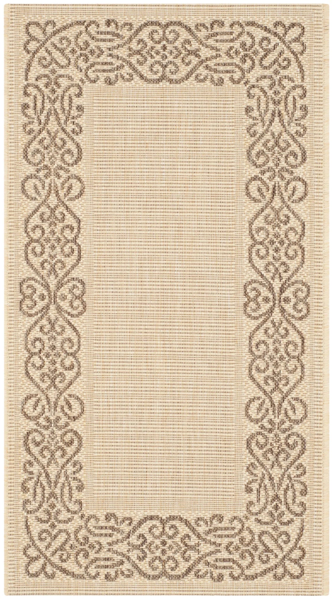 Safavieh Courtyard 2'-0" x 3'-7" Rug in Natural / Brown