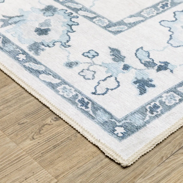 Oriental Weavers Sphinx Addison ADD02 Blue Rugs - corner detail