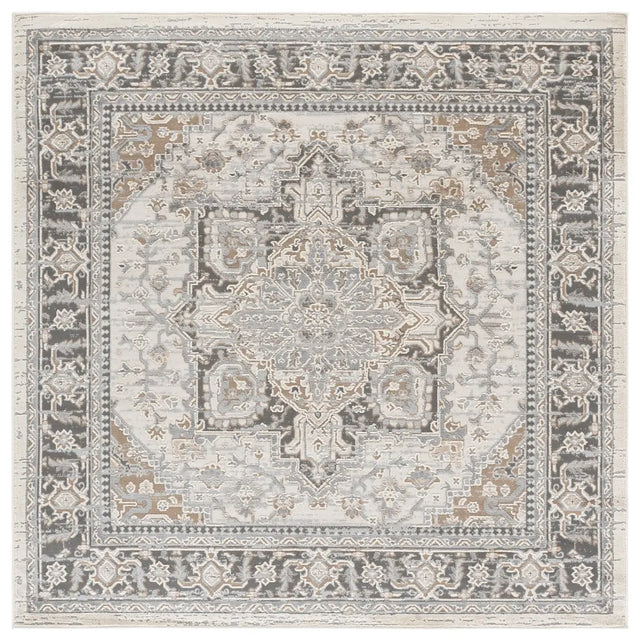 Safavieh Cameron 6'-7" x 6'-7" Rug in Grey / Ivory Beige